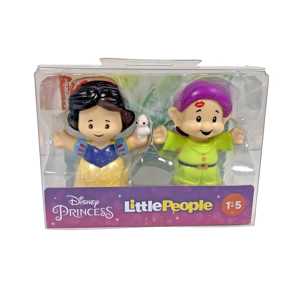 Fisher-Price‎ Little People Disney Princess Snow White & Dopey Figures NEW